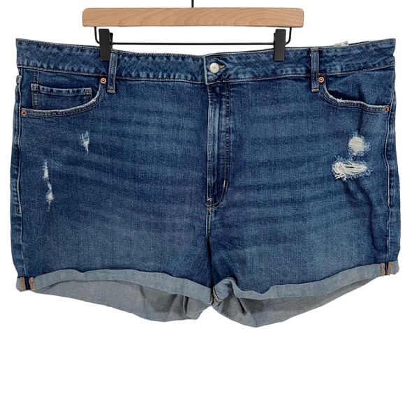 Old Navy High Rise O.G. Straight Denim Shorts Medium Wash Size 28 - Picture 1 of 5